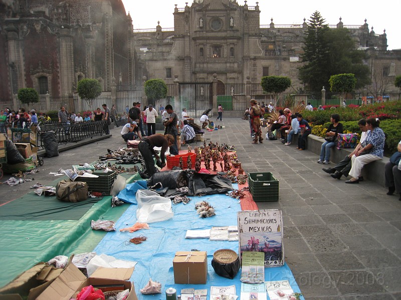 Mexico Pyramids - Mexico City 2009 1450.jpg - A trip to the Teotihuacan area of Mexico to visit the pyramids. A vast complex and a great climb to the top. This was followed by lunch in a cave, then a visit to the historical center of Mexico City. March 2009.